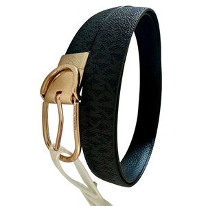 Michael Kors Black Twist Reversible Signature Logo Belt Size 1X NEW with tags